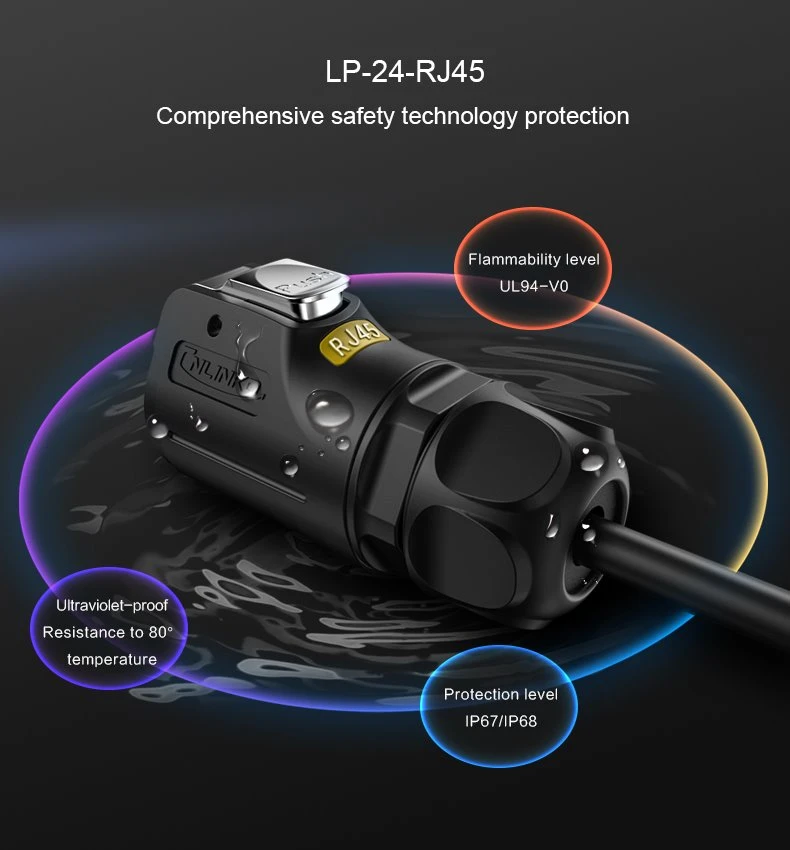 LP-24 RJ45 Waterproof Connector LED Display M24 (2)